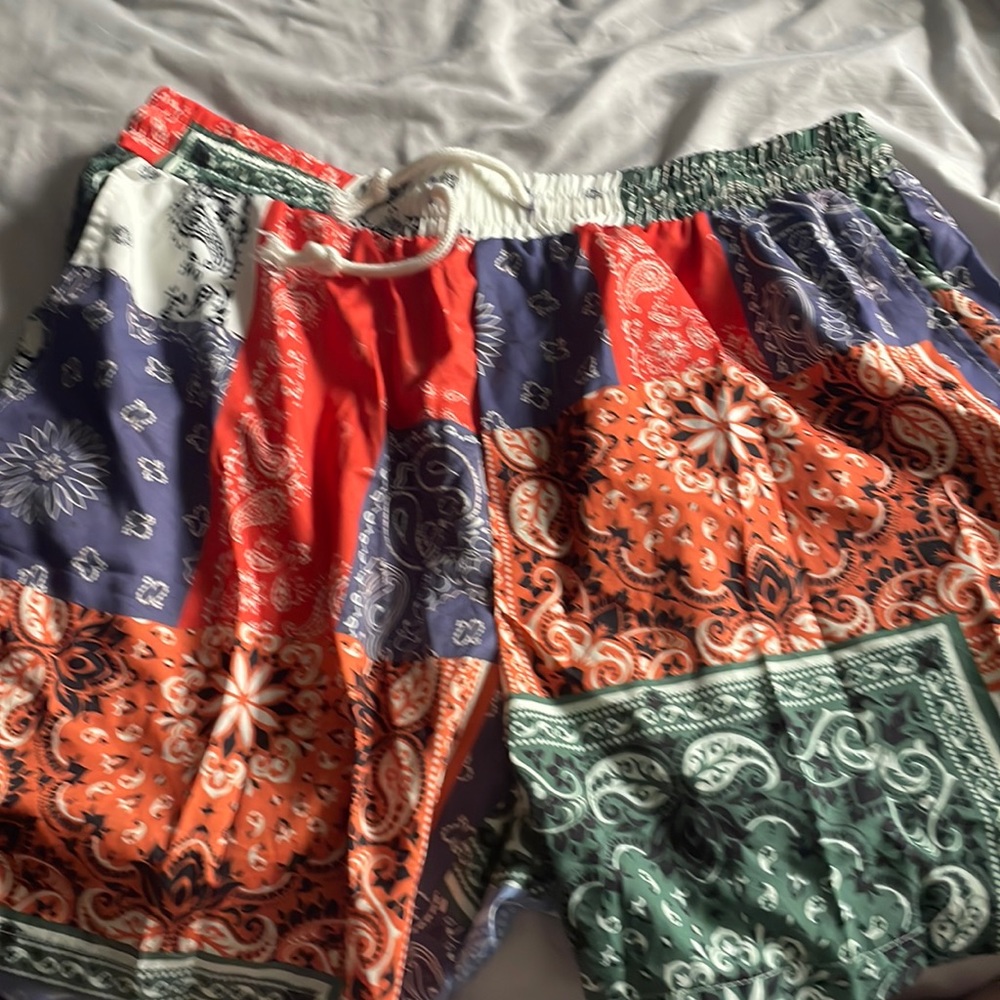Nylon bandana shorts size xl brand new